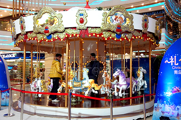 12-seater Small Merry Go Round Ride in Shopping Mall